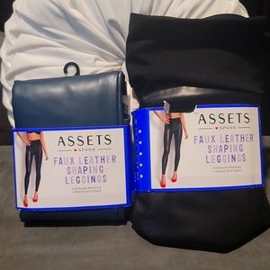 Assets by Spanx faux leather shaping leggings